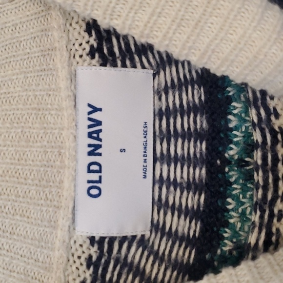 Old Navy Womens Y2K Aztec Hobo Knit Sweater mini dress tunic sz S - Picture 2 of 6